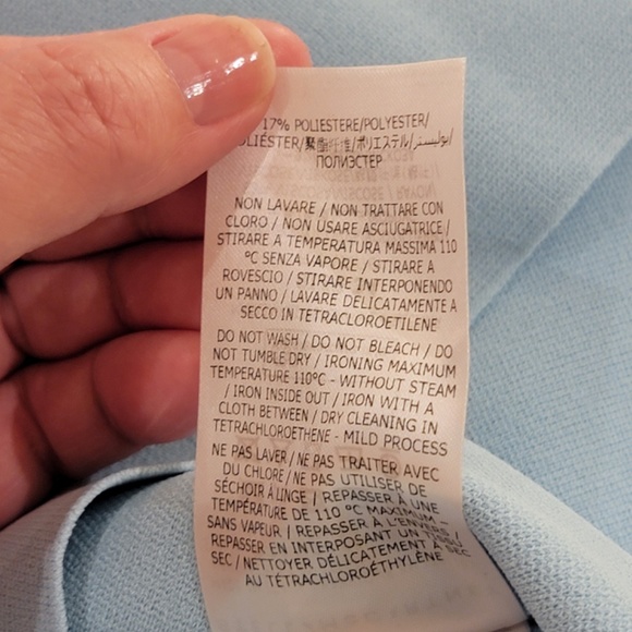 Stella McCartney Knit Short Sleeve Shirt Top Size EU 34 Blue High Low NWT NEW - Picture 10 of 15